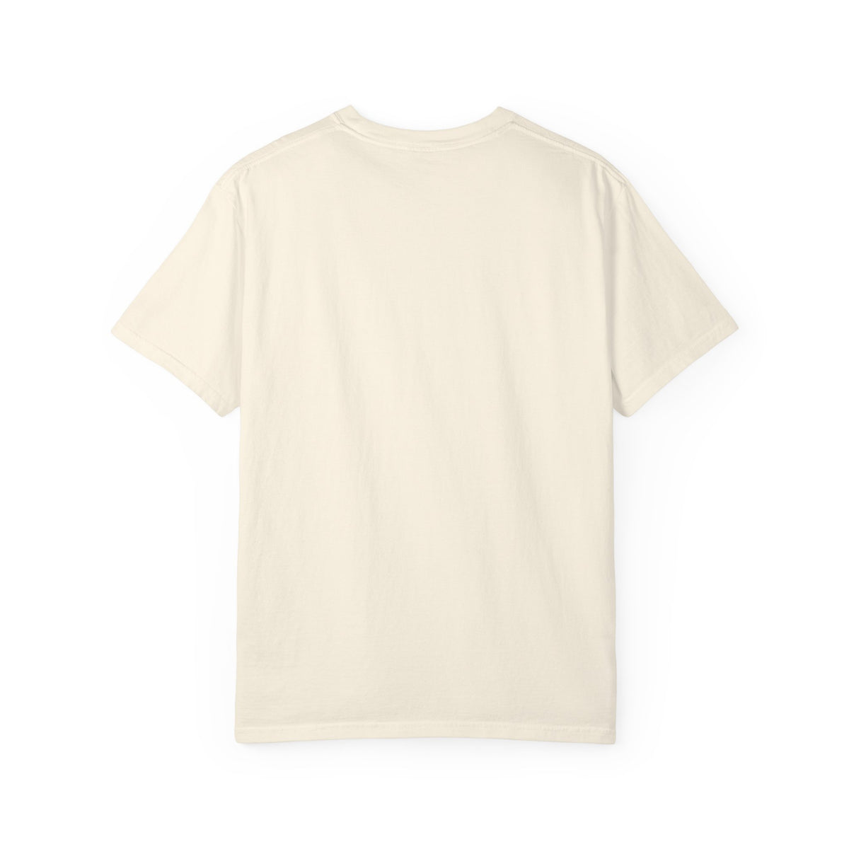 Ivory Comfort Colors garment-dyed tee, plain back view